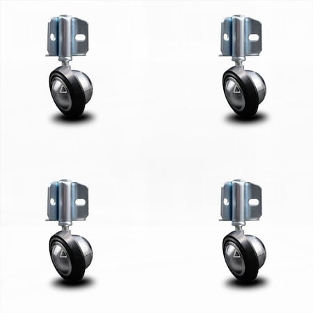 Service Caster 2.25 Inch Bright Chrome Soft Tread Ball Caster - Corner Mount Bracket, 4PK SCC-GR01S214-DCR-BC-71678-4-CB90-4